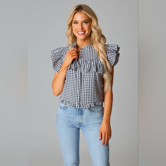 Buddy Love Tops - Buddy Love Sue Top Black White